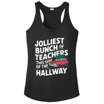 Jolliest Bunch Of Teachers This Side Of The Hallway Xmas Ladies PosiCharge Competitor Racerback Tank