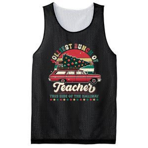 Jolliest Bunch Of Teachers This Side Of The Hallway Mesh Reversible Basketball Jersey Tank