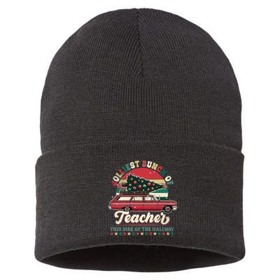 Jolliest Bunch Of Teachers This Side Of The Hallway Sustainable Knit Beanie