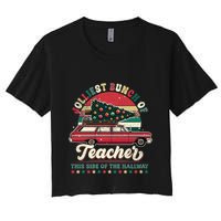 Jolliest Bunch Of Teachers This Side Of The Hallway Women's Crop Top Tee