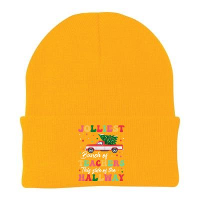 Jolliest Bunch Of Teachers This Side Of The Hallway Xmas Pj Knit Cap Winter Beanie