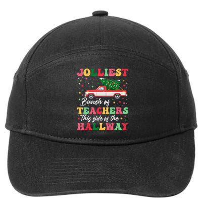 Jolliest Bunch Of Teachers This Side Of The Hallway Xmas Pj 7-Panel Snapback Hat