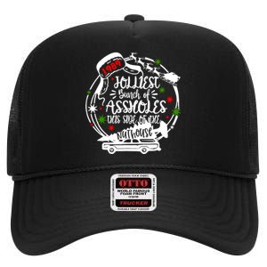 Jolliest Bunch Of Assholes This Side Of The Nut House Xmas High Crown Mesh Back Trucker Hat