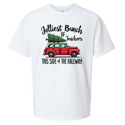 Jolliest Bunch Of Teachers This Side Of The Hallway Sueded Cloud Jersey T-Shirt