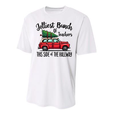 Jolliest Bunch Of Teachers This Side Of The Hallway Performance Sprint T-Shirt