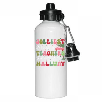 Jolliest Bunch Of Teachers This Side Of The Hallway Aluminum Water Bottle