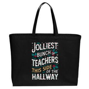 Jolliest Bunch Of Teachers This Side Of The Hallway Cotton Canvas Jumbo Tote