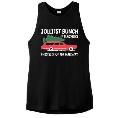 Jolliest Bunch Of Teachers This Side Of The Hallway Ladies PosiCharge Tri-Blend Wicking Tank