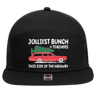 Jolliest Bunch Of Teachers This Side Of The Hallway 7 Panel Mesh Trucker Snapback Hat