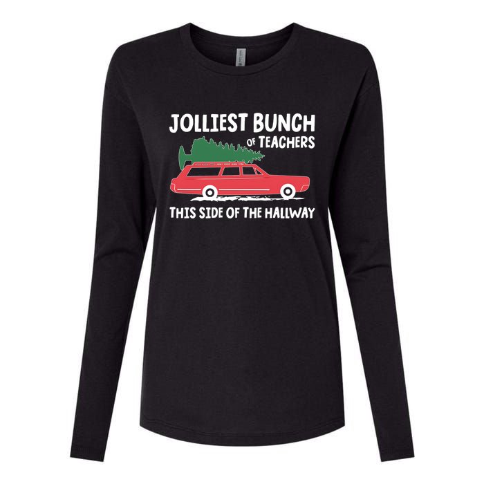 Jolliest Bunch Of Teachers This Side Of The Hallway Womens Cotton Relaxed Long Sleeve T-Shirt