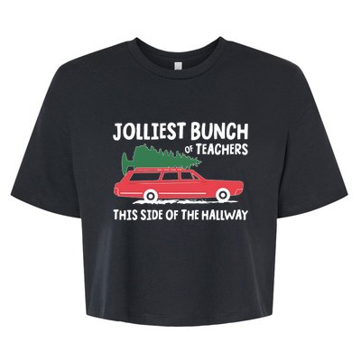 Jolliest Bunch Of Teachers This Side Of The Hallway Bella+Canvas Jersey Crop Tee