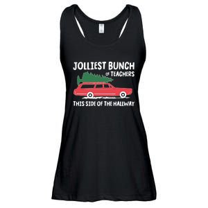 Jolliest Bunch Of Teachers This Side Of The Hallway Ladies Essential Flowy Tank