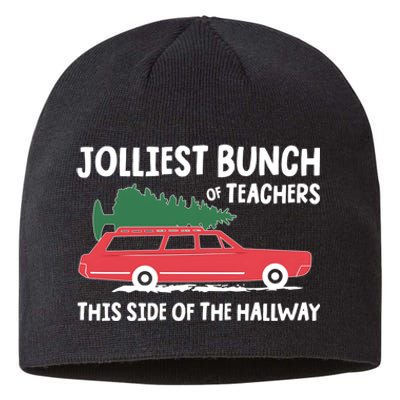 Jolliest Bunch Of Teachers This Side Of The Hallway Sustainable Beanie