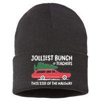 Jolliest Bunch Of Teachers This Side Of The Hallway Sustainable Knit Beanie