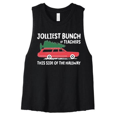 Jolliest Bunch Of Teachers This Side Of The Hallway Women's Racerback Cropped Tank