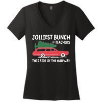 Jolliest Bunch Of Teachers This Side Of The Hallway Women's V-Neck T-Shirt