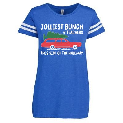 Jolliest Bunch Of Teachers This Side Of The Hallway Enza Ladies Jersey Football T-Shirt