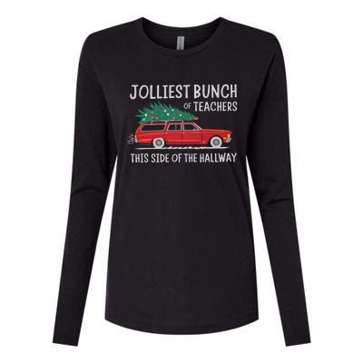 Jolliest Bunch Of Teachers This Side Of The Hallway Xmas Pj Womens Cotton Relaxed Long Sleeve T-Shirt