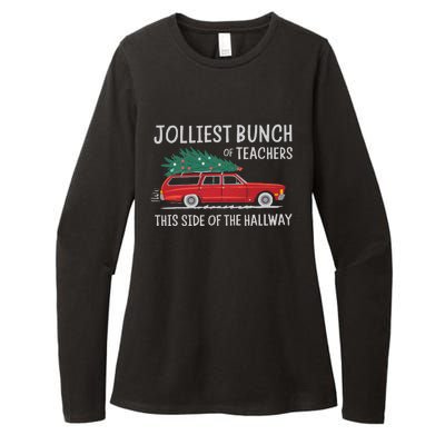 Jolliest Bunch Of Teachers This Side Of The Hallway Xmas Pj Womens CVC Long Sleeve Shirt