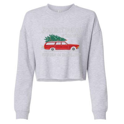 Jolliest Bunch Of Teachers This Side Of The Hallway Xmas Pj Cropped Pullover Crew