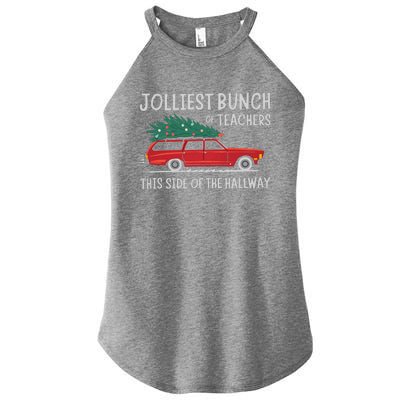 Jolliest Bunch Of Teachers This Side Of The Hallway Xmas Pj Women's Perfect Tri Rocker Tank