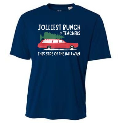 Jolliest Bunch Of Teachers This Side Of The Hallway Cooling Performance Crew T-Shirt