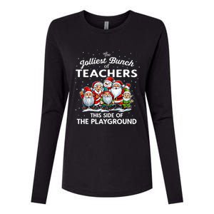 Jolliest Bunch Of Teachers This Side Of The Playground Xmas Womens Cotton Relaxed Long Sleeve T-Shirt