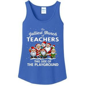 Jolliest Bunch Of Teachers This Side Of The Playground Xmas Ladies Essential Tank