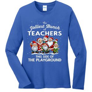 Jolliest Bunch Of Teachers This Side Of The Playground Xmas Ladies Long Sleeve Shirt