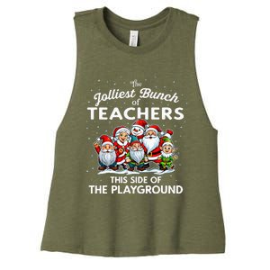 Jolliest Bunch Of Teachers This Side Of The Playground Xmas Women's Racerback Cropped Tank