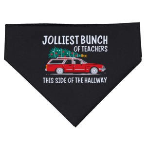 Jolliest Bunch Of Teachers This Side Of The Hallway USA-Made Doggie Bandana