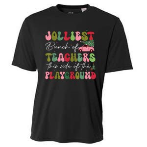 Jolliest Bunch Of Teachers This Side Of The Playground Xmas Cooling Performance Crew T-Shirt