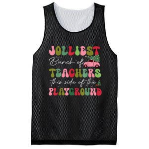 Jolliest Bunch Of Teachers This Side Of The Playground Xmas Mesh Reversible Basketball Jersey Tank