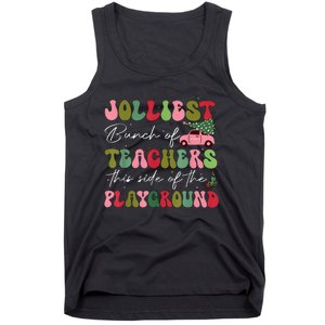 Jolliest Bunch Of Teachers This Side Of The Playground Xmas Tank Top