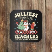 Jolliest Bunch Of Teachers This Side Of The Playground Xmas Coaster