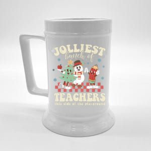 Jolliest Bunch Of Teachers This Side Of The Playground Xmas Beer Stein