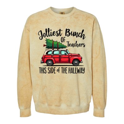 Jolliest Bunch Of Teachers This Side Of The Hallway Colorblast Crewneck Sweatshirt