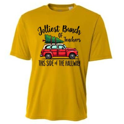 Jolliest Bunch Of Teachers This Side Of The Hallway Cooling Performance Crew T-Shirt