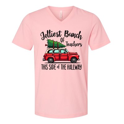 Jolliest Bunch Of Teachers This Side Of The Hallway V-Neck T-Shirt