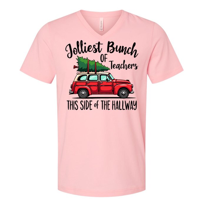 Jolliest Bunch Of Teachers This Side Of The Hallway V-Neck T-Shirt