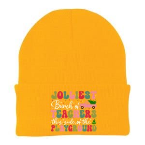 Jolliest Bunch Of Teachers This Side Of The Playground Xmas Knit Cap Winter Beanie