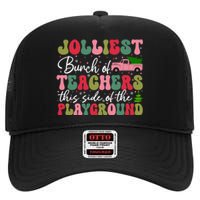 Jolliest Bunch Of Teachers This Side Of The Playground Xmas High Crown Mesh Back Trucker Hat