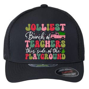 Jolliest Bunch Of Teachers This Side Of The Playground Xmas Flexfit Unipanel Trucker Cap