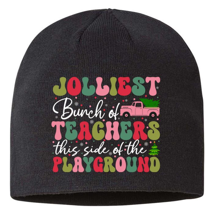 Jolliest Bunch Of Teachers This Side Of The Playground Xmas Sustainable Beanie