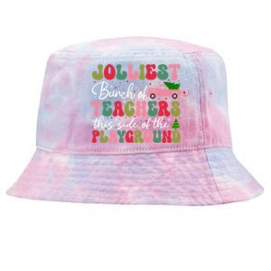 Jolliest Bunch Of Teachers This Side Of The Playground Xmas Tie-Dyed Bucket Hat