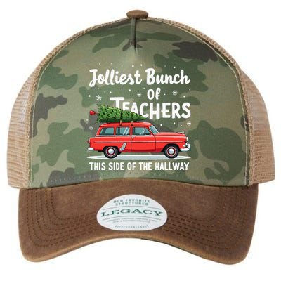 Jolliest Bunch Of Teachers This Side Of The Hallway Xmas Pj Legacy Tie Dye Trucker Hat