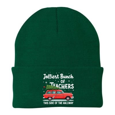 Jolliest Bunch Of Teachers This Side Of The Hallway Xmas Pj Knit Cap Winter Beanie