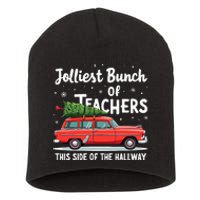 Jolliest Bunch Of Teachers This Side Of The Hallway Xmas Pj Short Acrylic Beanie