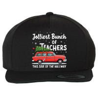 Jolliest Bunch Of Teachers This Side Of The Hallway Xmas Pj Wool Snapback Cap