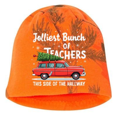 Jolliest Bunch Of Teachers This Side Of The Hallway Xmas Pj Kati - Camo Knit Beanie